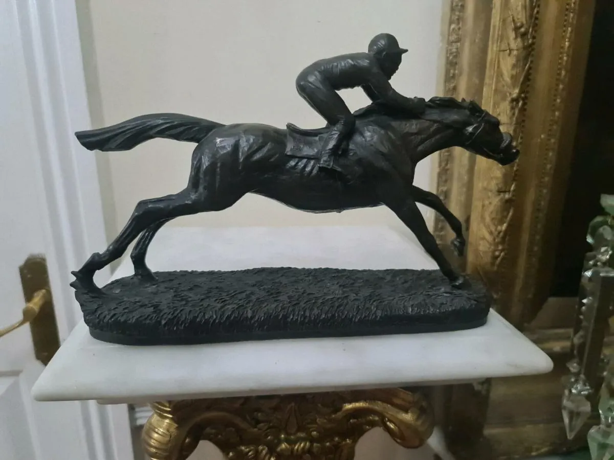 Genesis horse and jockey bronze sculpture - Image 4