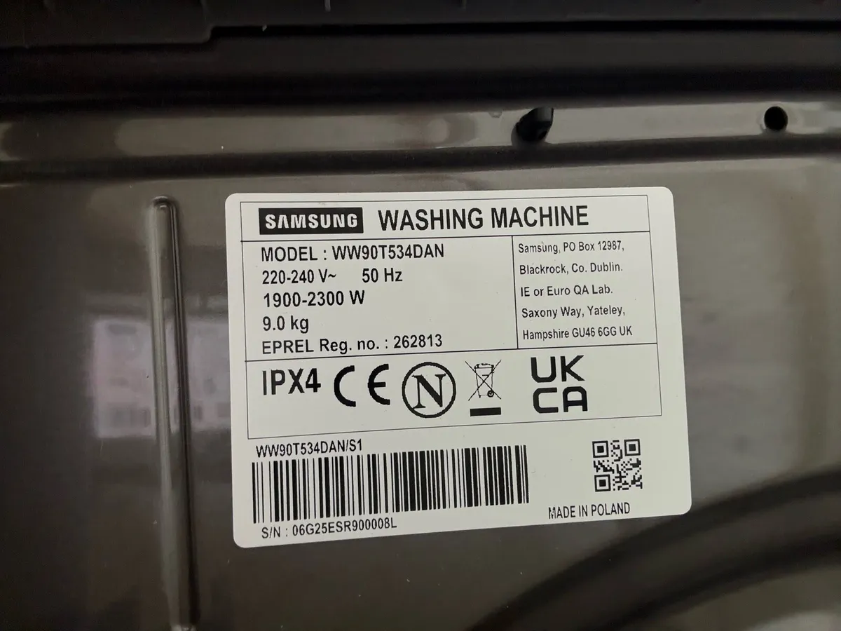 Samsung Washing Machine 9kg Drum - Image 3