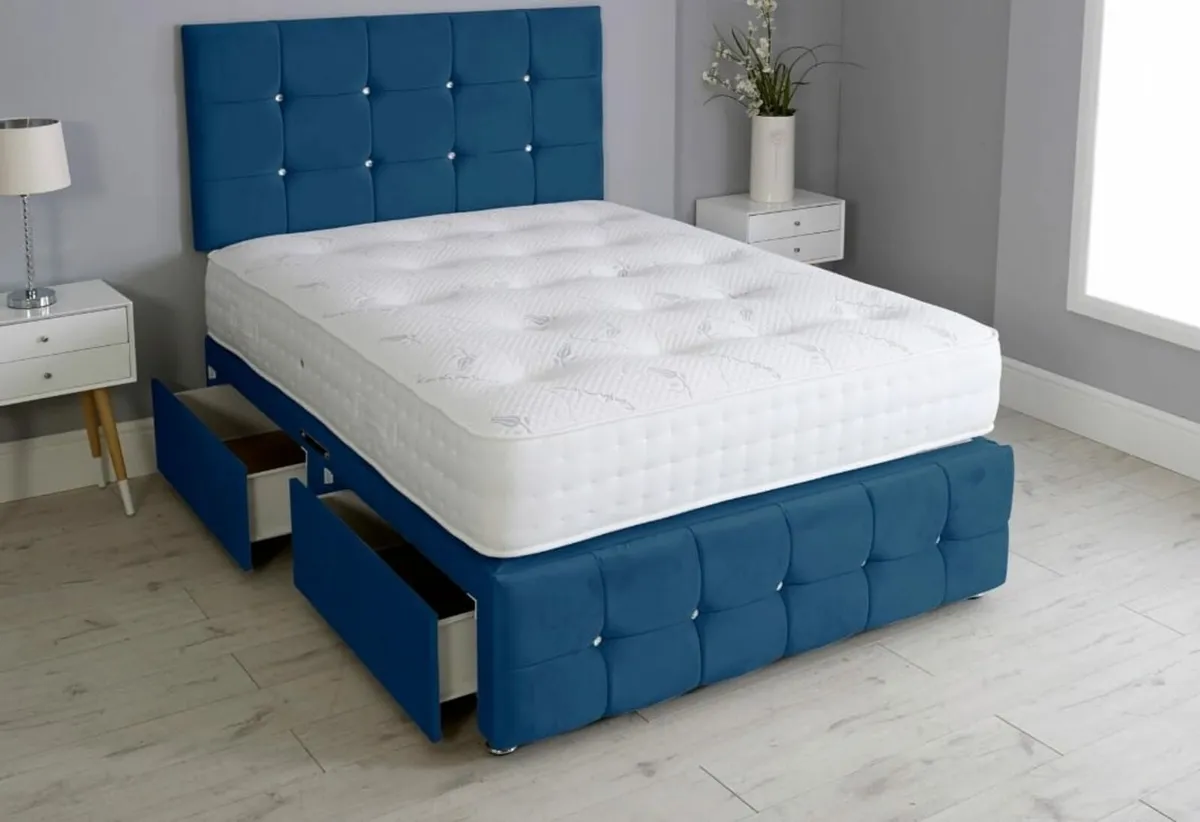 "Paris Cube Divan Drawer Storage Beds" - Image 2