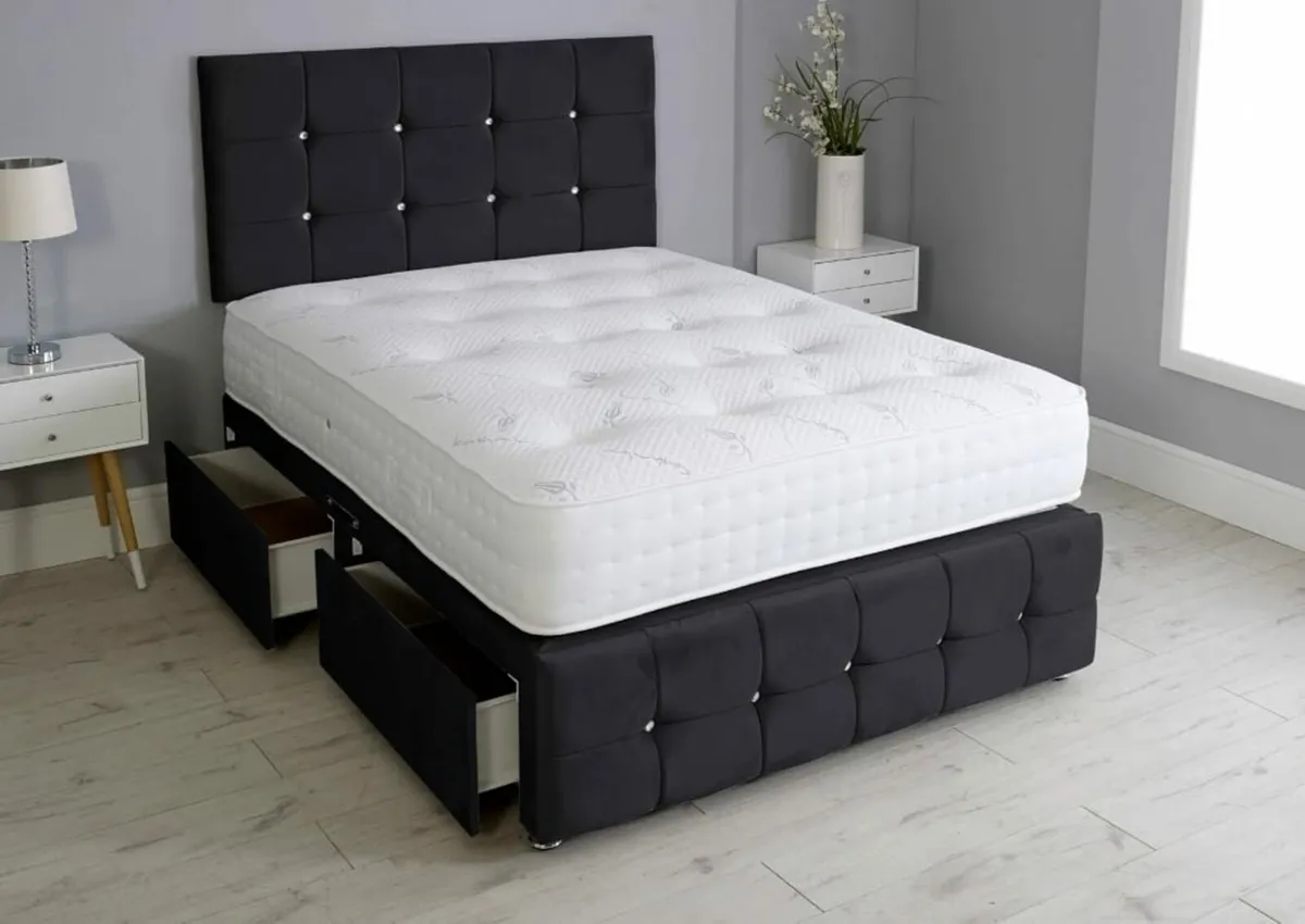 "Paris Cube Divan Drawer Storage Beds" - Image 4