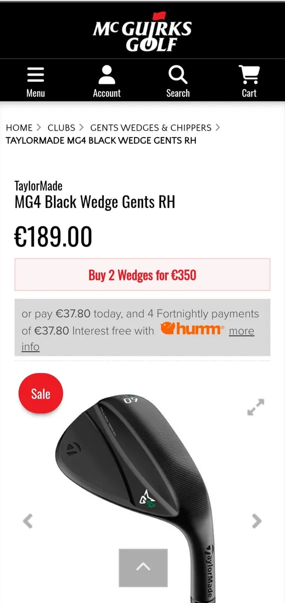 Taylormade MG4 Sand Wedge As New. - Image 2