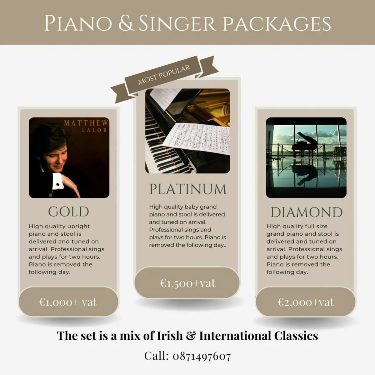 Piano Hire with Player/Singer