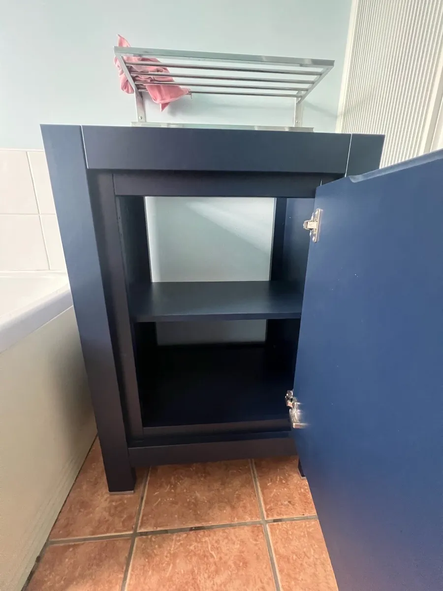 Navy Under Sink Bathroom Cabinet - Image 2