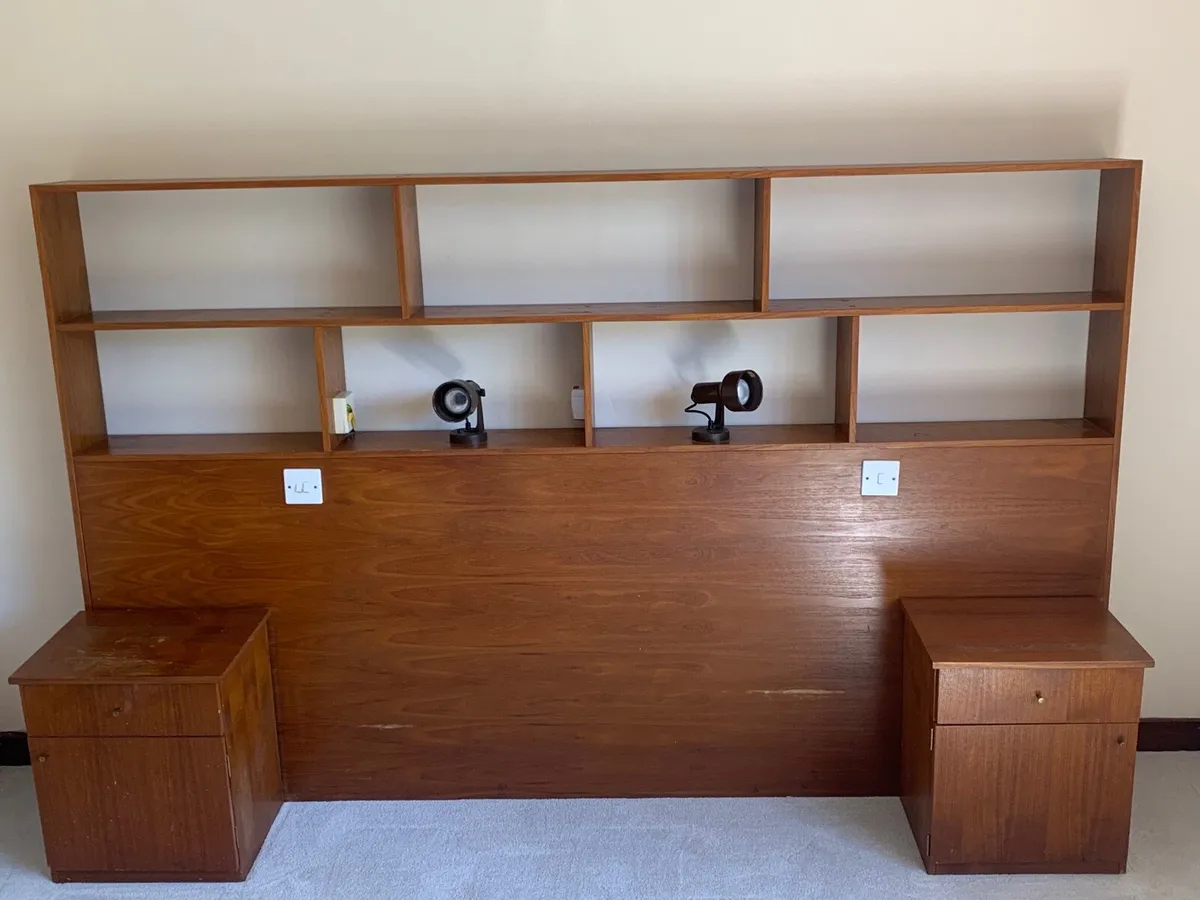 Bedroom Shelves with Bedside Lockers. - Image 1