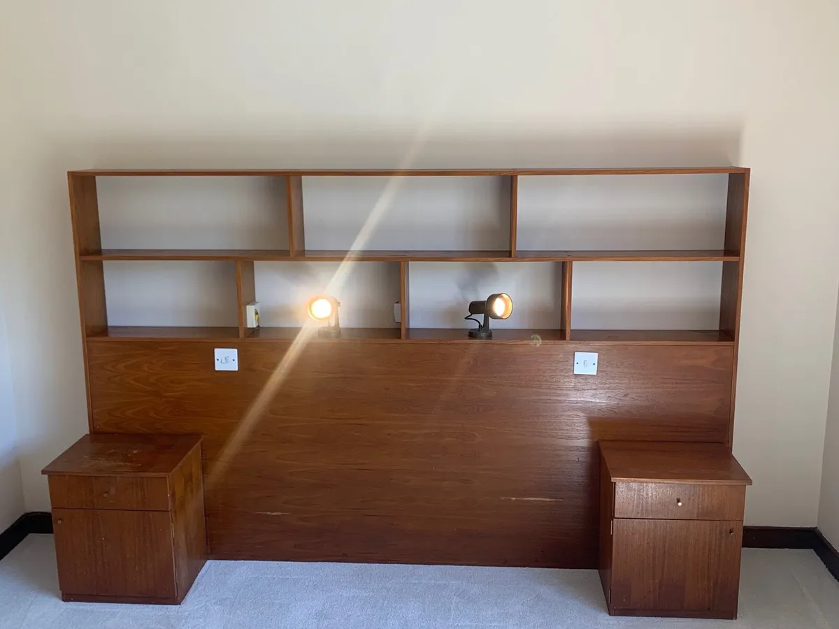 Bedroom Shelves with Bedside Lockers. - Image 2