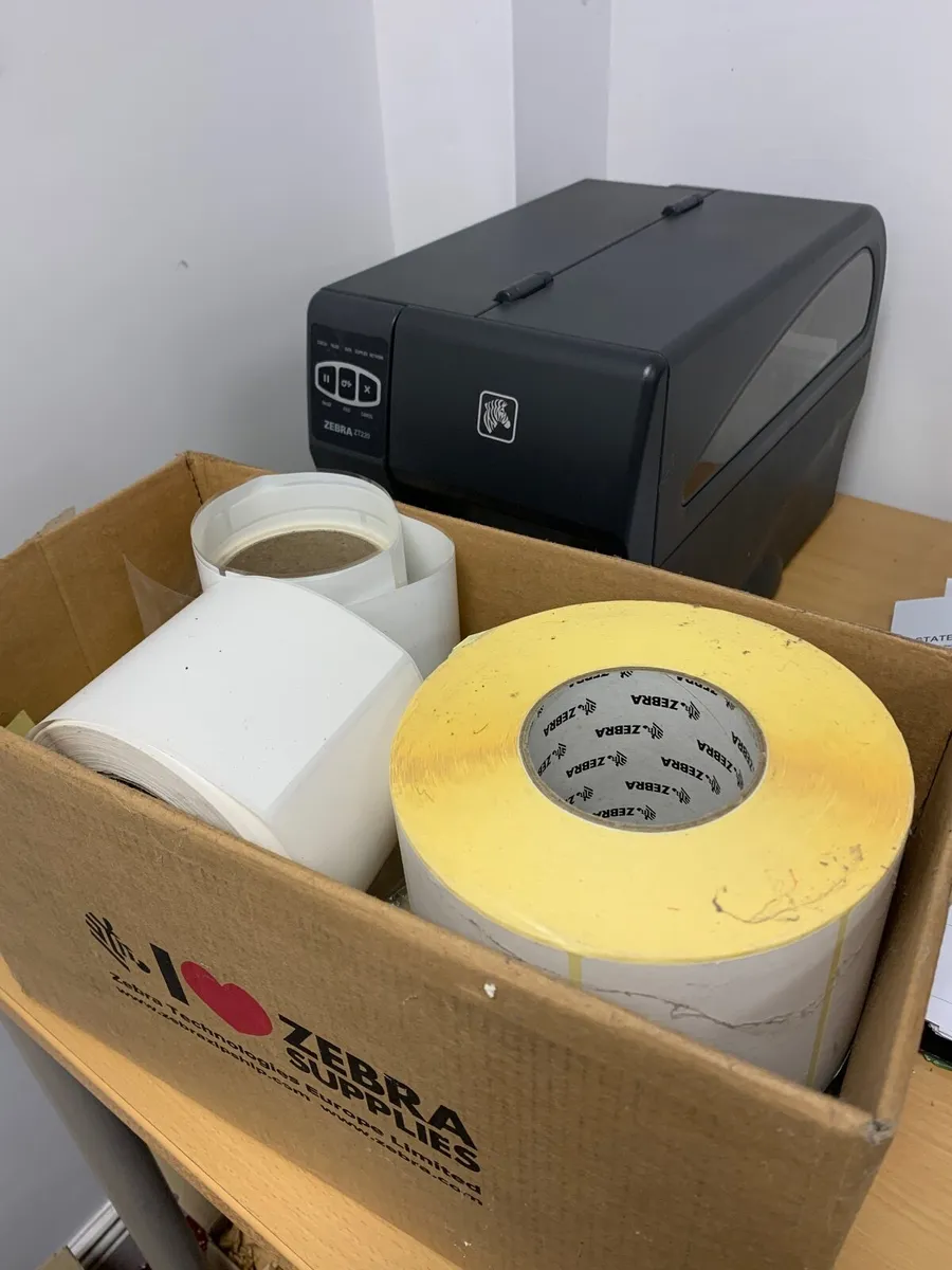 Zebra label printer & label winder - Image 2