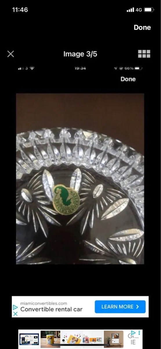 Waterfird Crystal Millennium Wine Bottle coaster - Image 2