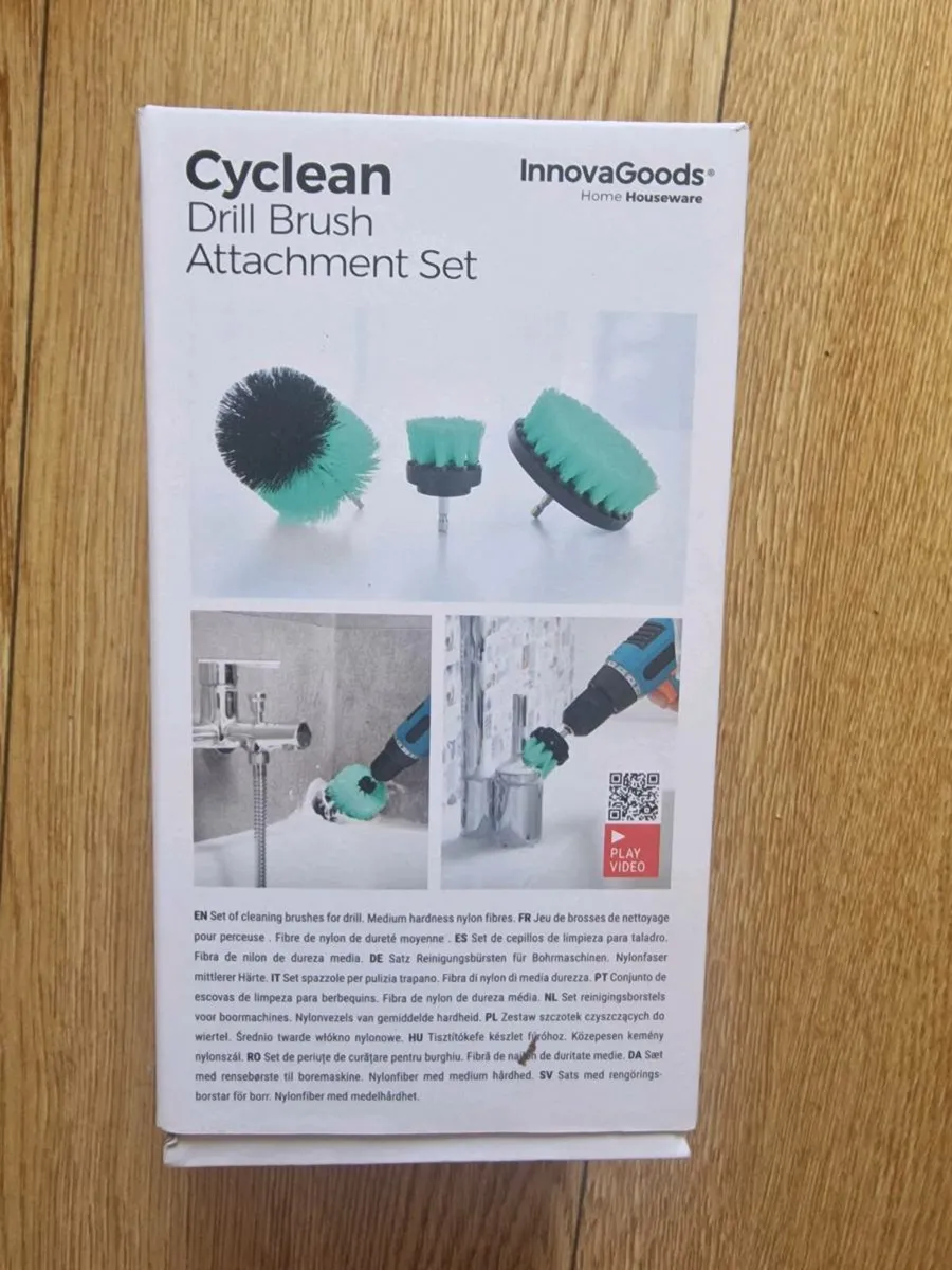 Cyclean InnovaGoods 3 Piece Drill Cleaning Brush S - Image 1