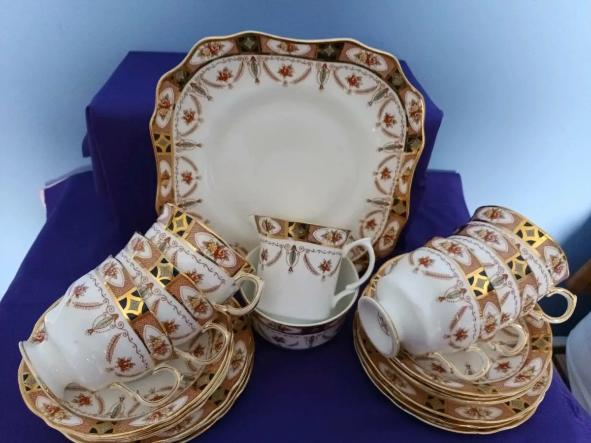21 piece  ARKLOW BONE China Tea Set. - Image 2