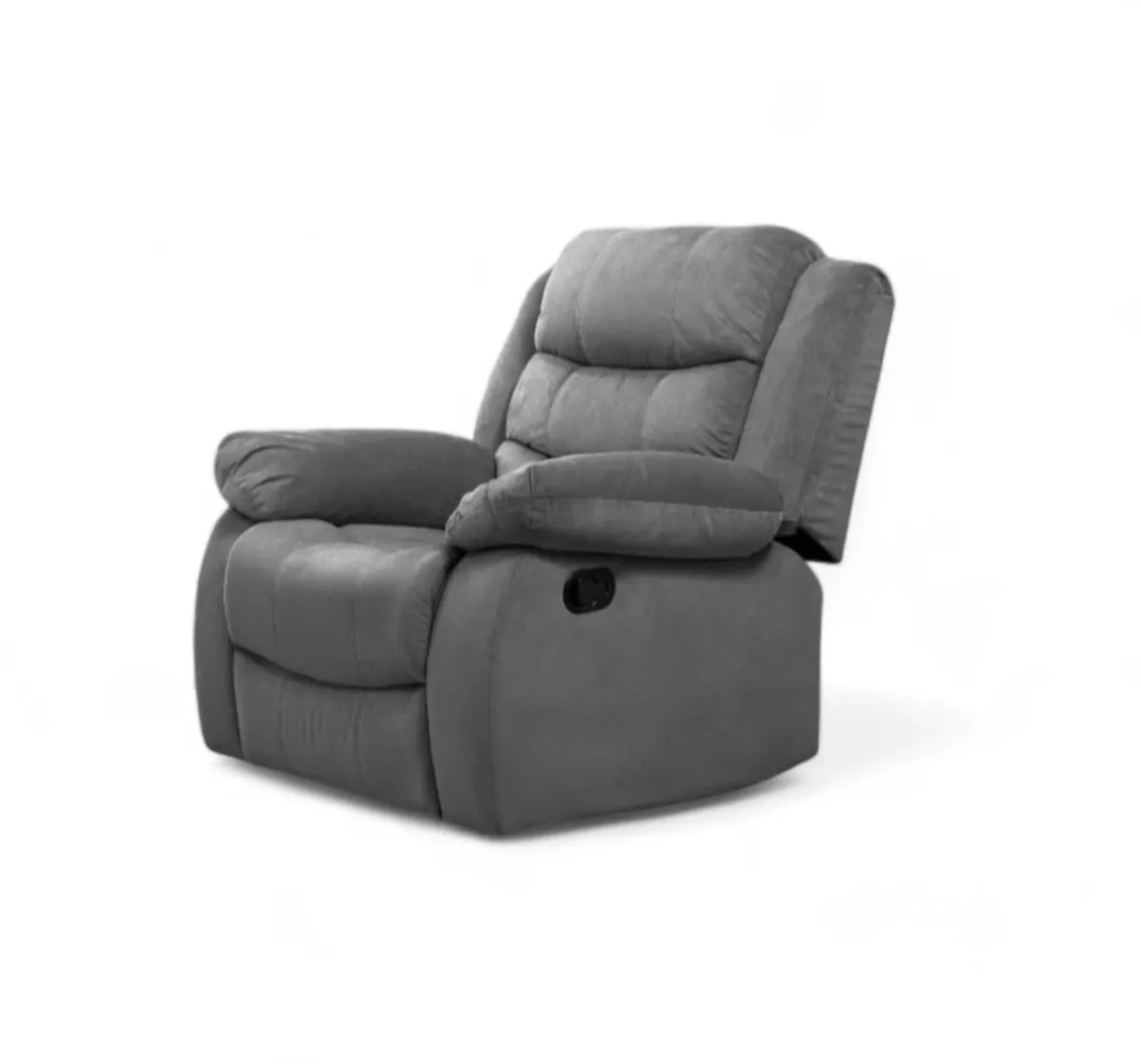 Single Chair Fabric Recliner Sofa Grey & Brown - Image 1