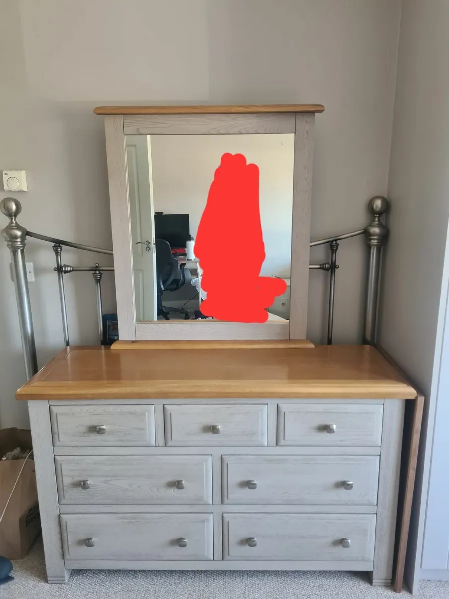 Chest of drawers + mirror - Image 1