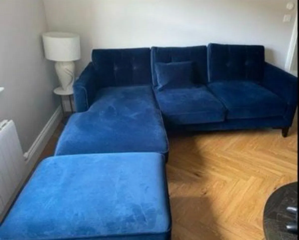 Corner Sofa and Footstool - Image 2