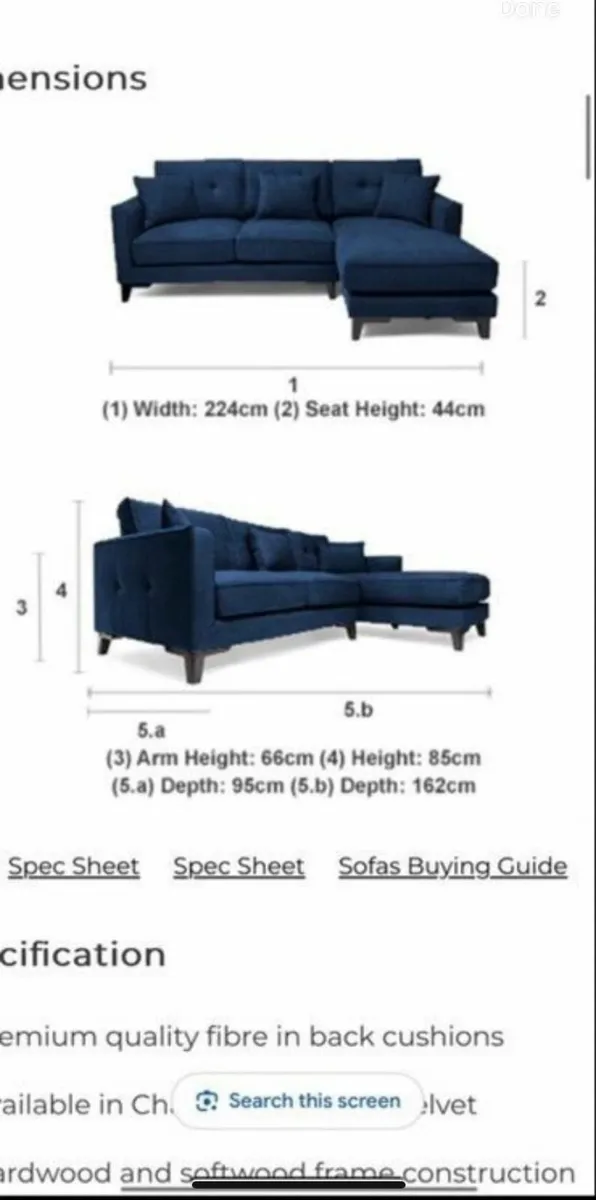 Corner Sofa and Footstool - Image 3