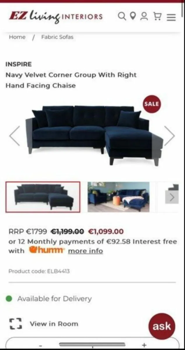 Corner Sofa and Footstool - Image 4