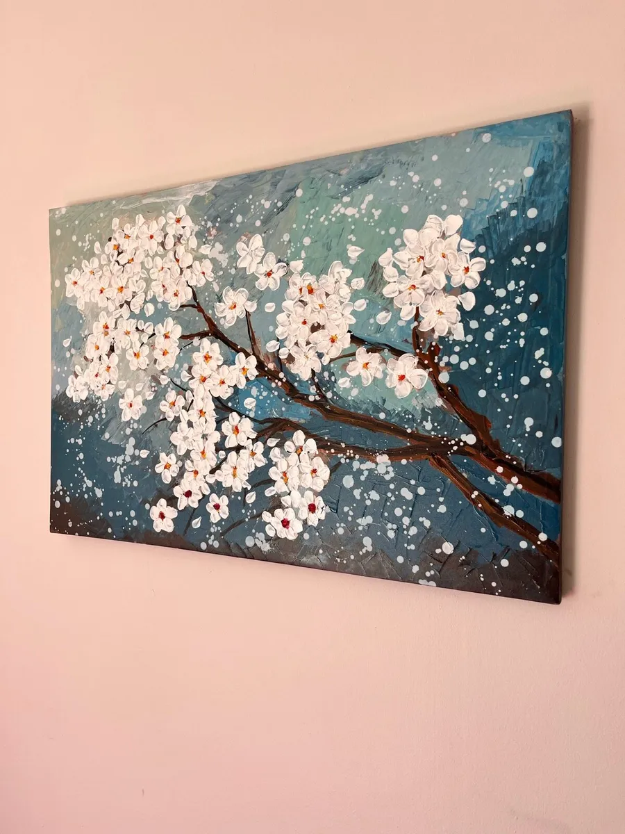 Hand-Painted Canvas Wall Art - Image 1