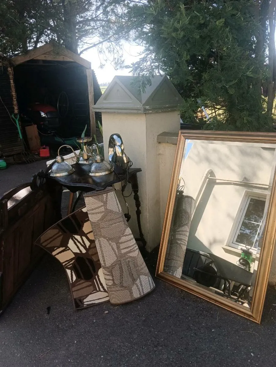 Large gold frame mirror