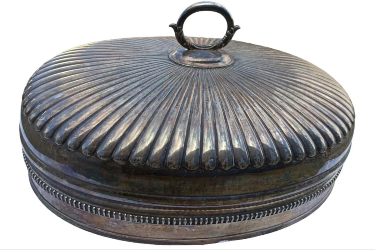 Antique 19thC. Large oval meat dome/cloche - Image 2