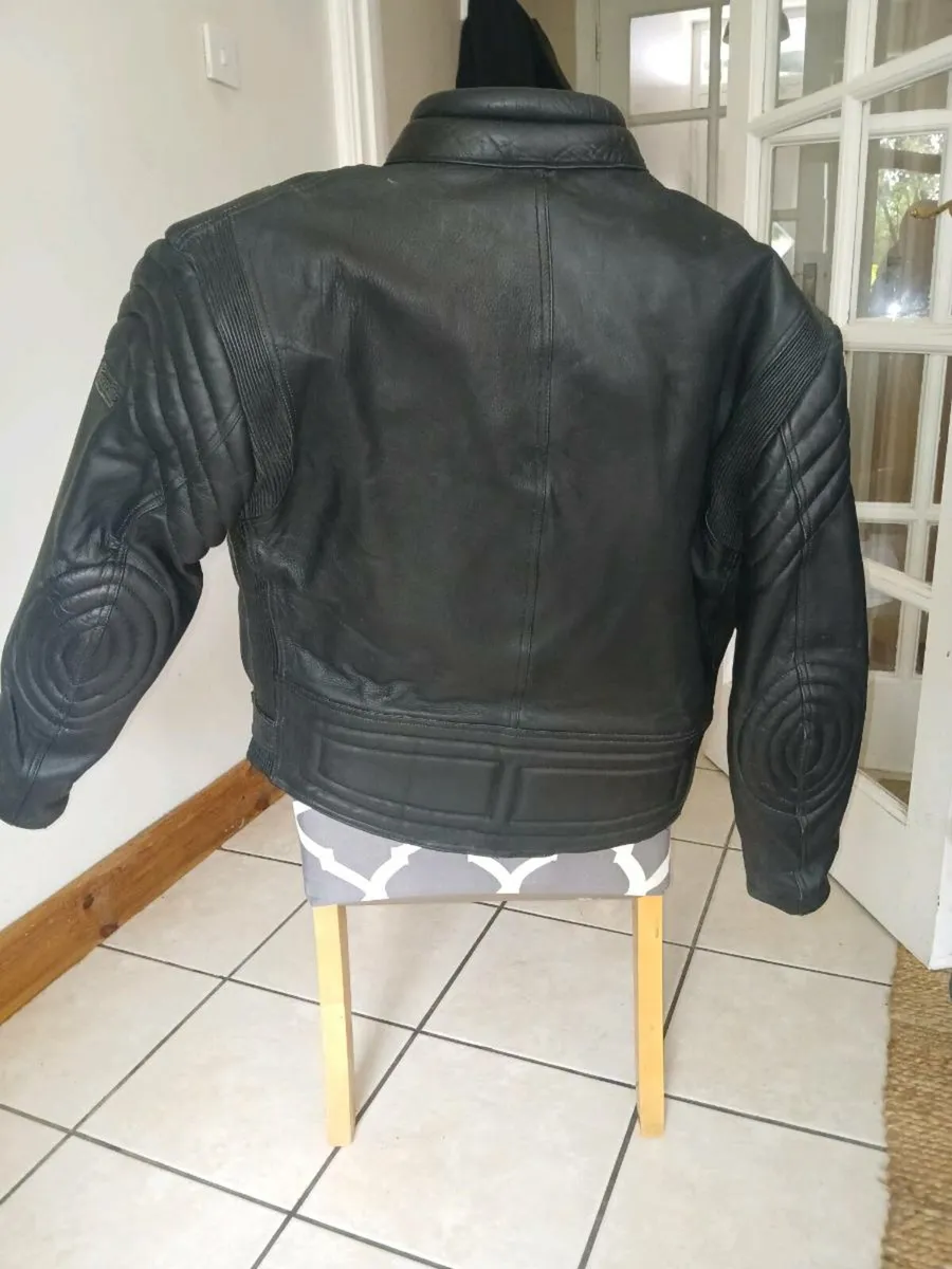 Leather motorbike jacket - Image 3