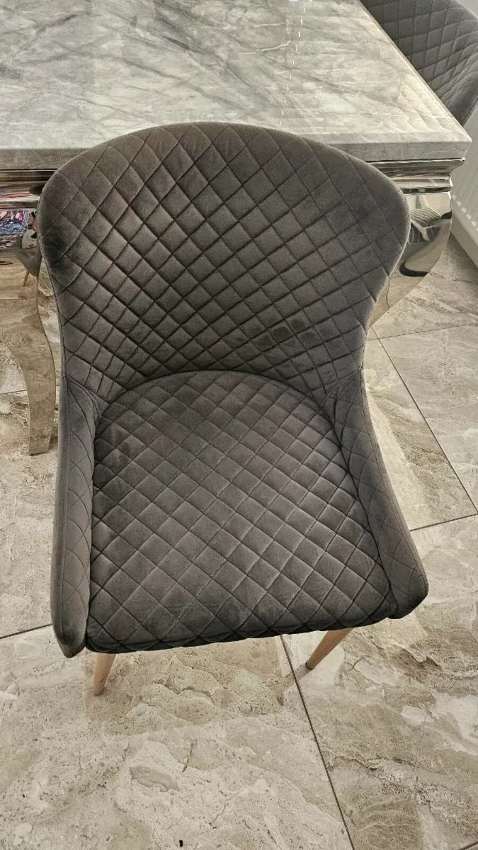 Marble table and 4 dinning chairs - Image 3