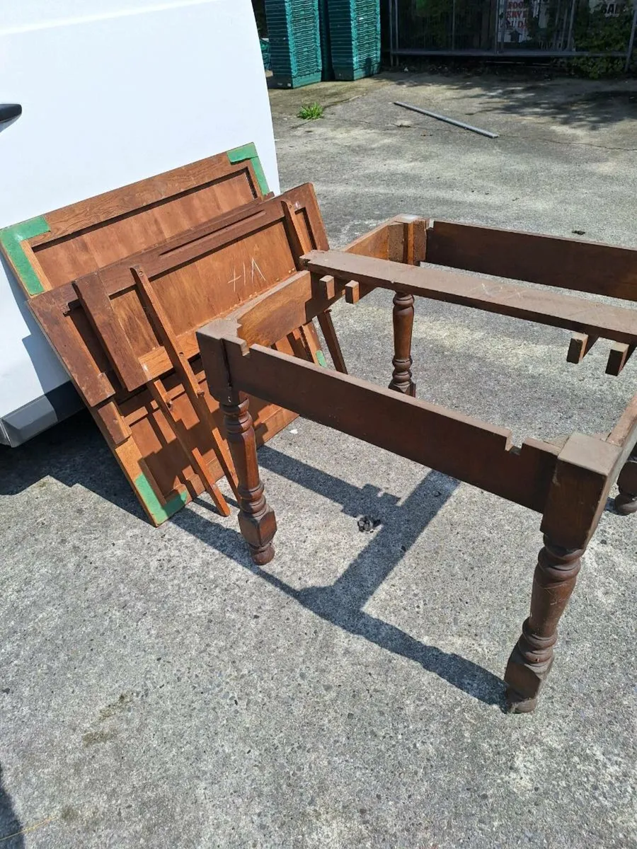 Antique drawer leaf table - Image 4