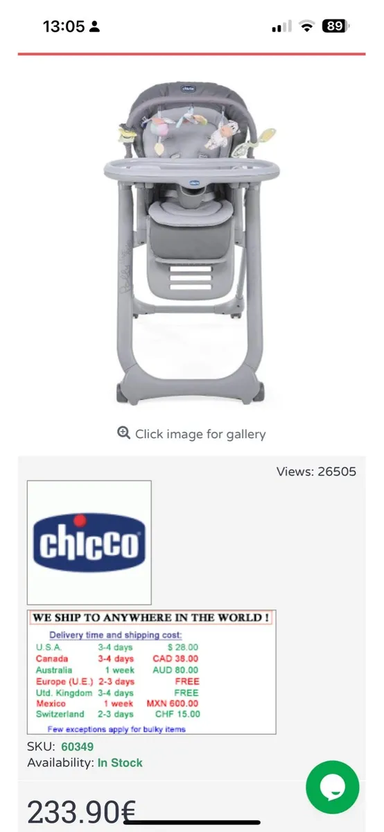Polly Magic Relax 21 Graphite Chicco kids highchai - Image 3