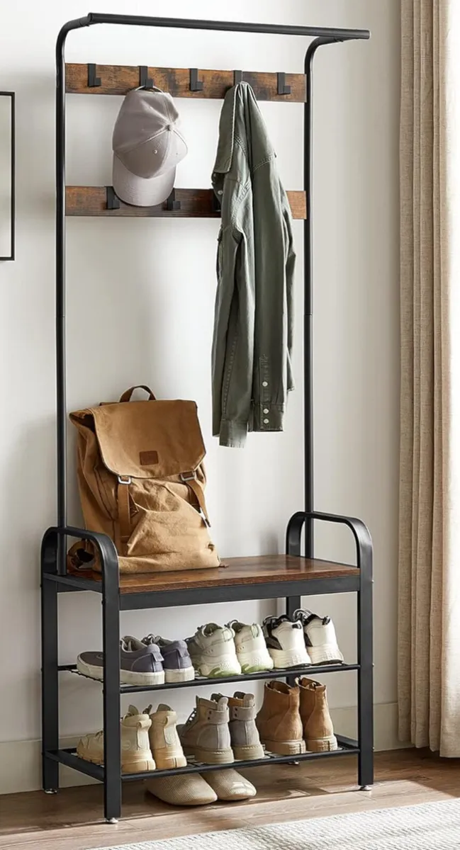 Coat Stand with Shoe Storage - Image 1