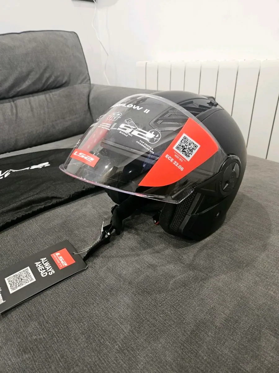 Motorcycle helmet, open face. - Image 2