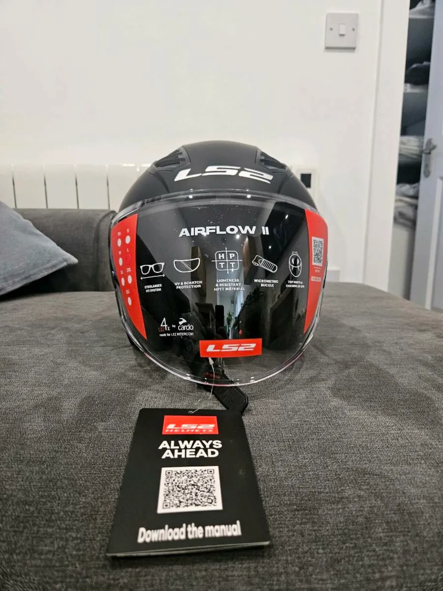 Motorcycle helmet, open face. - Image 3
