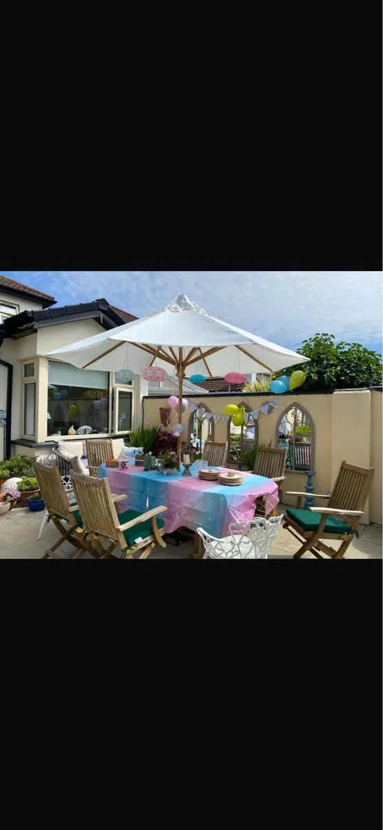 Large Teak outdoor Parasol