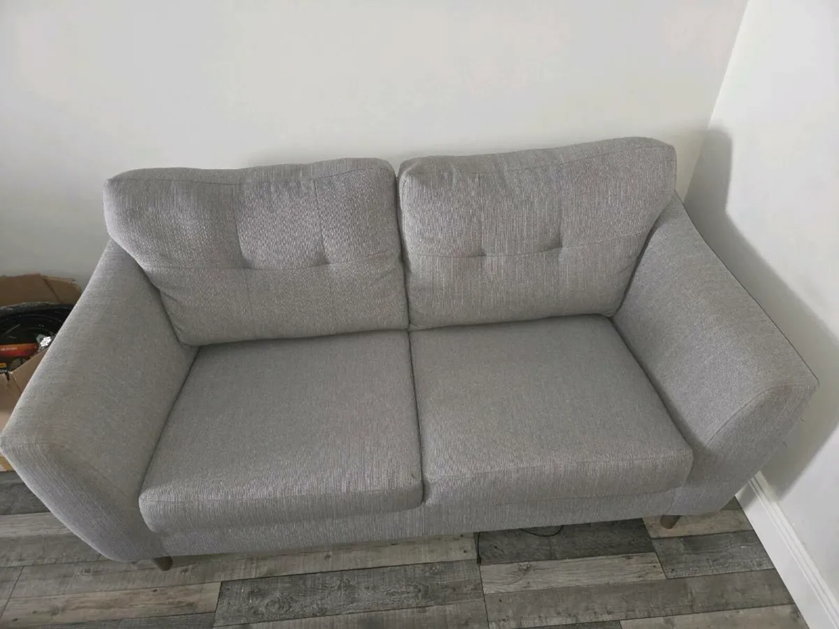 2 seater couch and matching storage footstool - Image 2