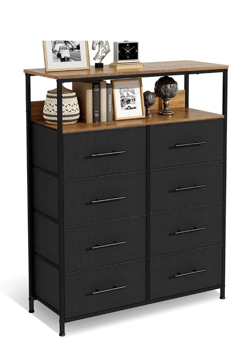 Chest of Drawers, Dresser for Bedroom with 8 Fabri - Image 1