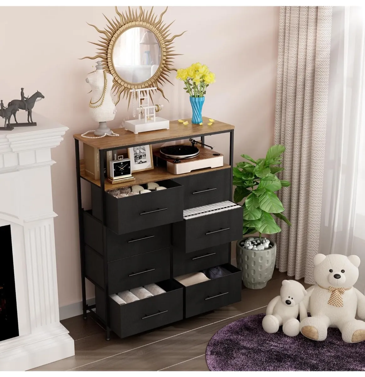 Chest of Drawers, Dresser for Bedroom with 8 Fabri - Image 3
