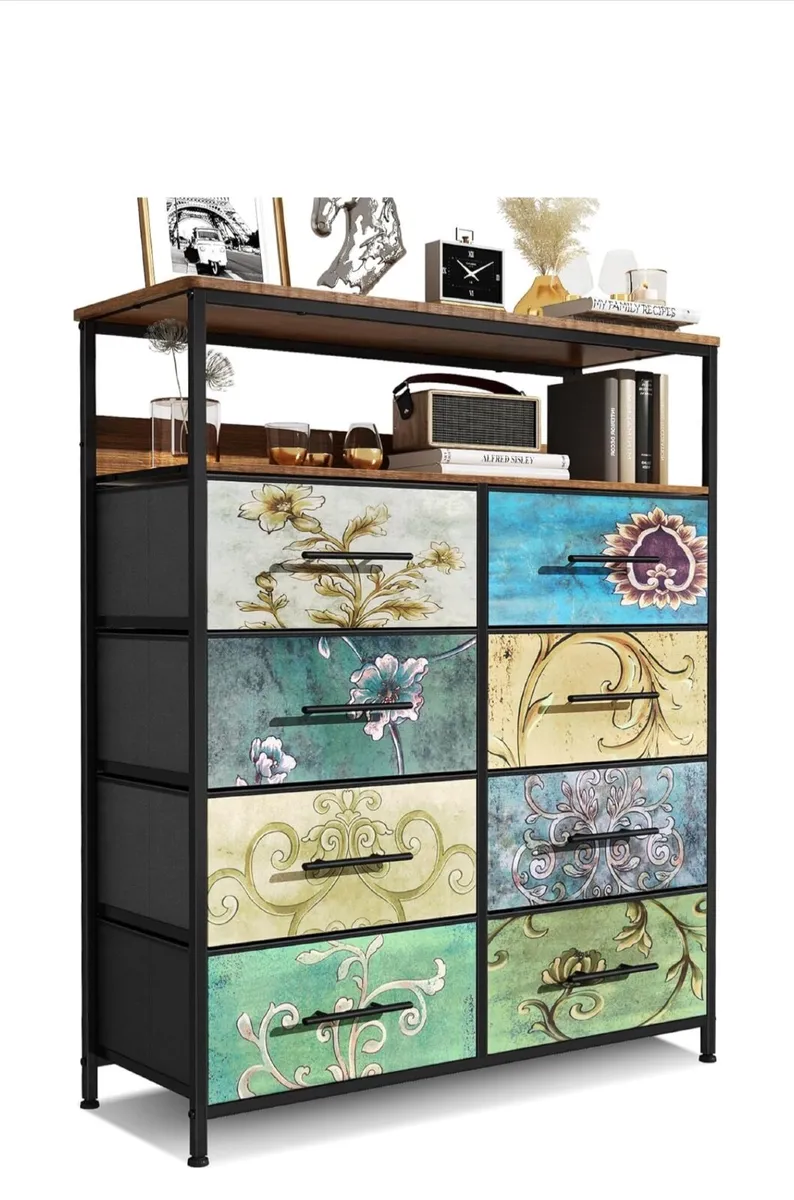Chest of Drawers with Open Shelf, Dresser for Bedr - Image 1