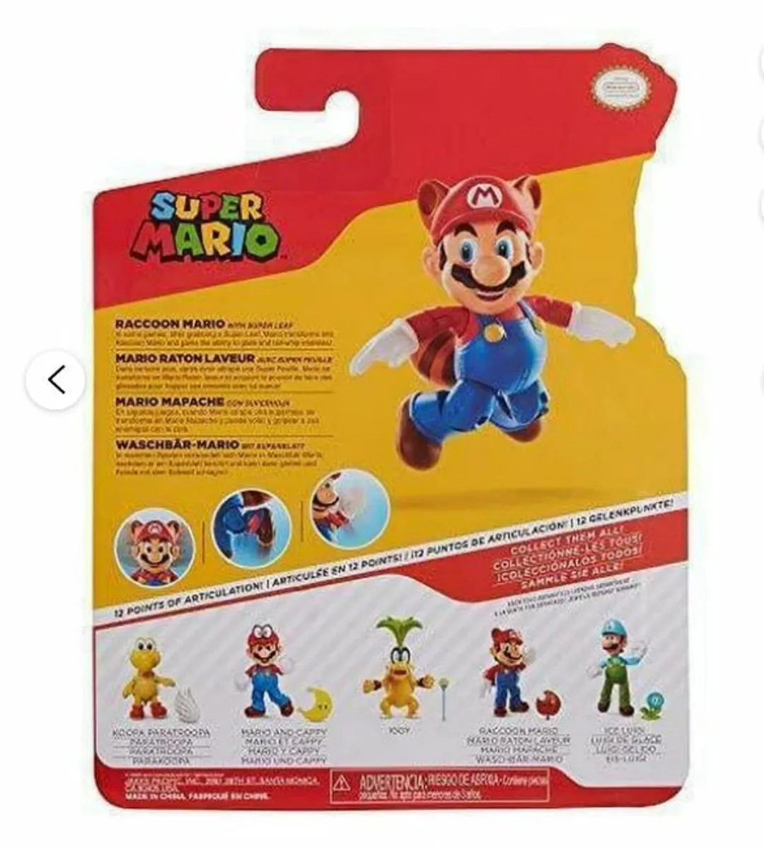 Super Mario Raccoon Mario With  Super Leaf 10cm - Image 3