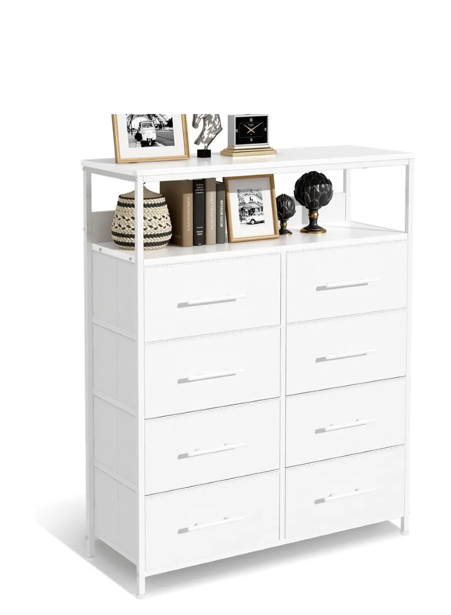Chest of Drawers, Dresser for Bedroom with 8 Fabri - Image 1