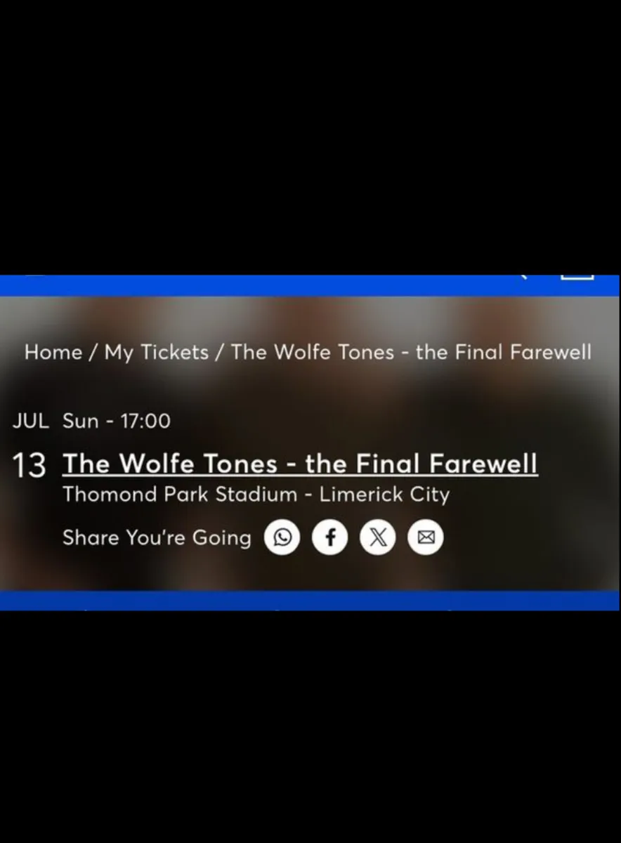 Wolfe Tones ticket - Image 2