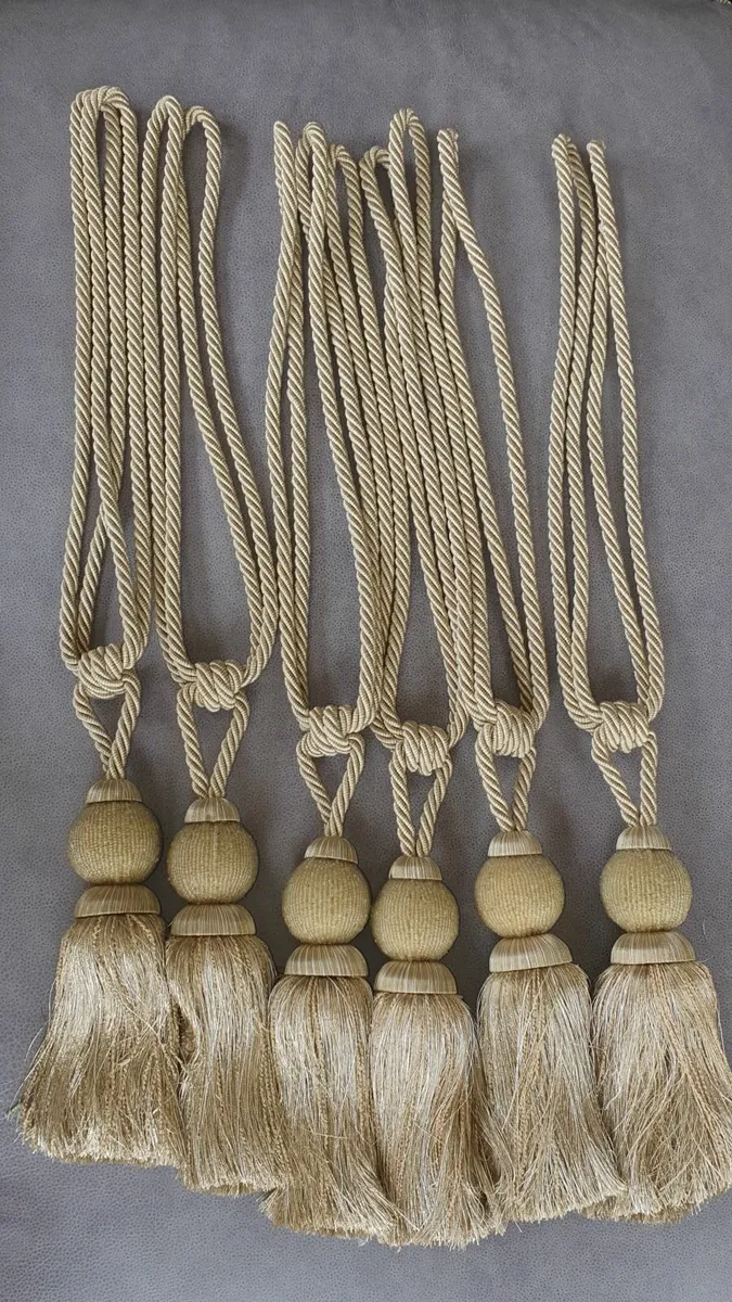 6 x Curtain Swag Gold Tie Backs - Image 1