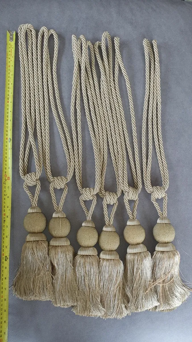 6 x Curtain Swag Gold Tie Backs - Image 2