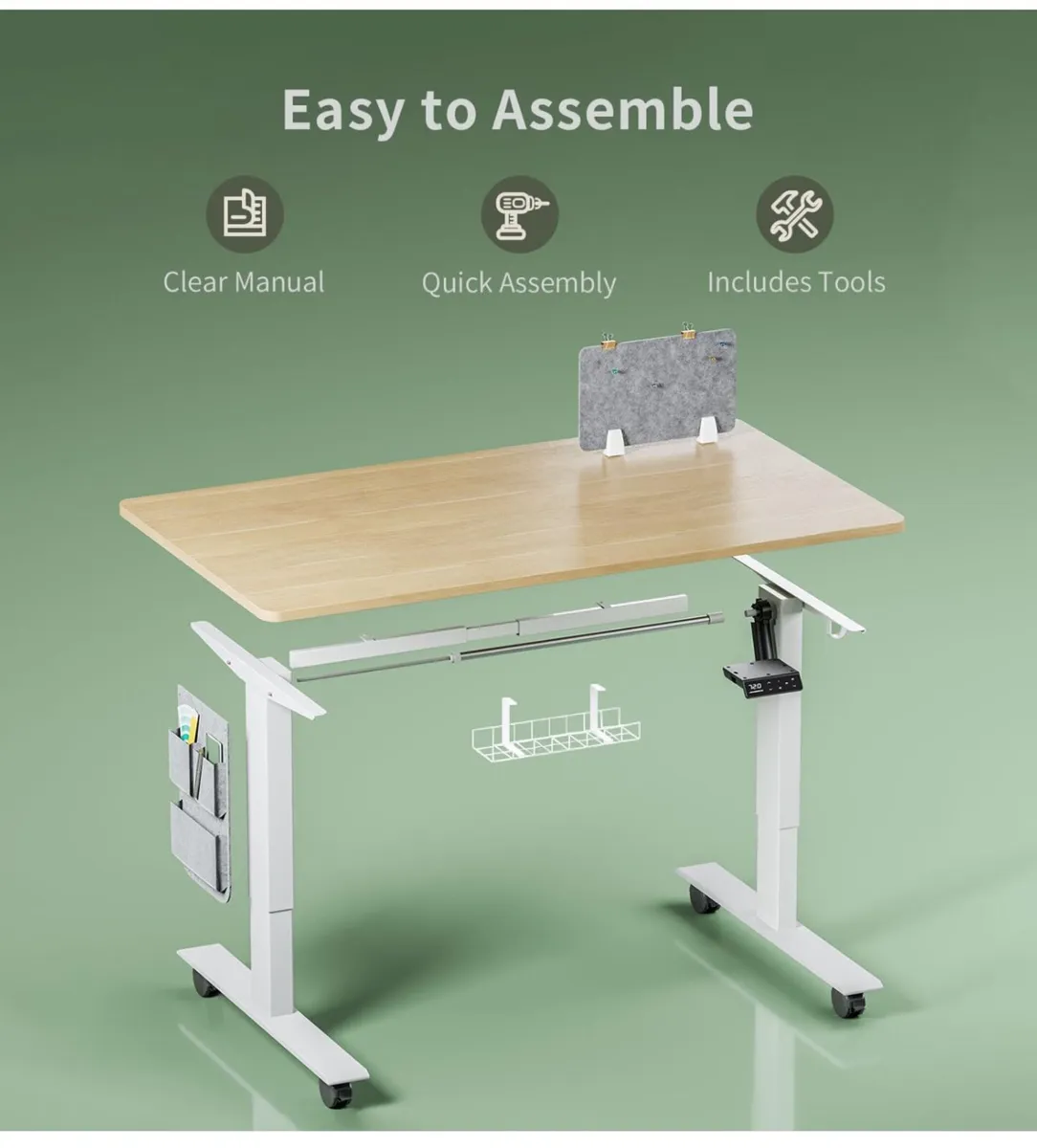 Height Adjustable Standing Desk Electric Standing - Image 3