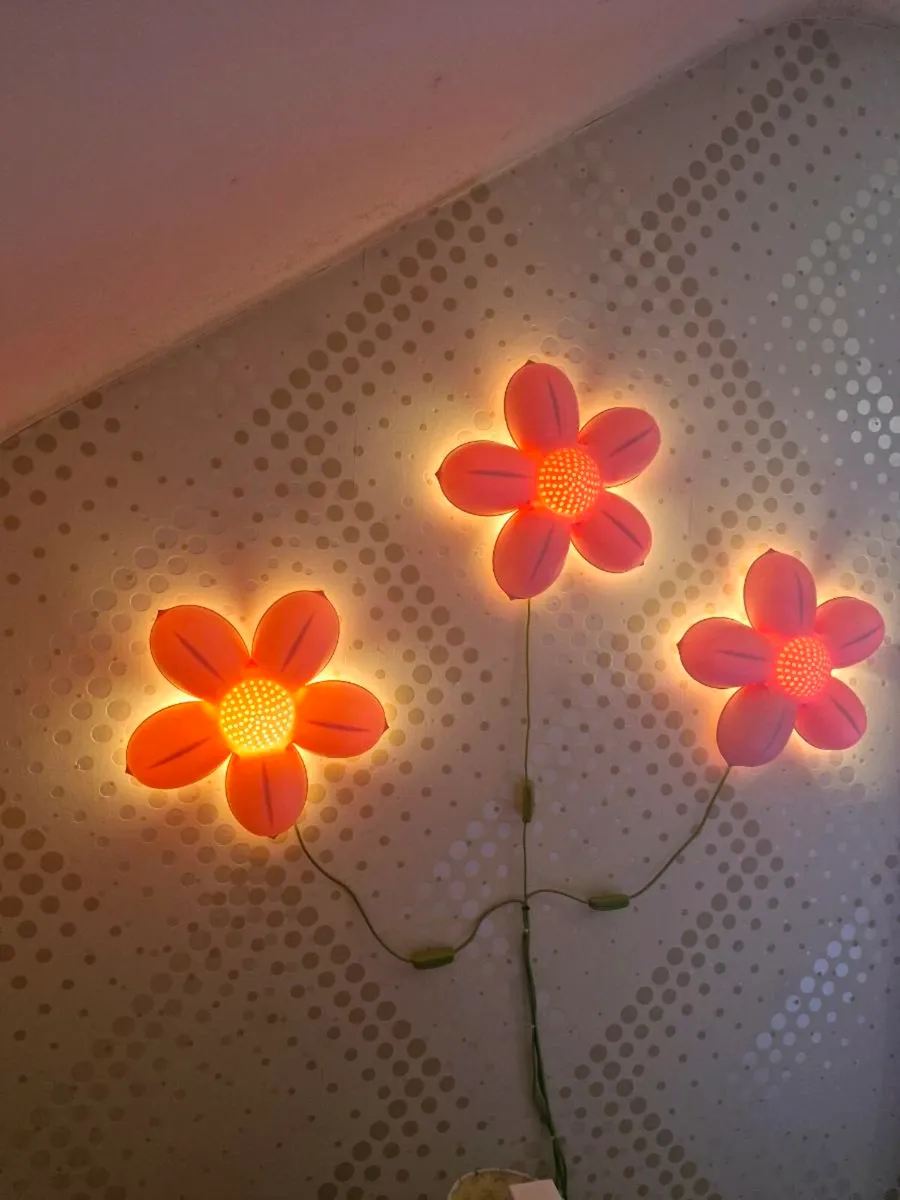 Ikea flower wall lights x 3 - Image 1