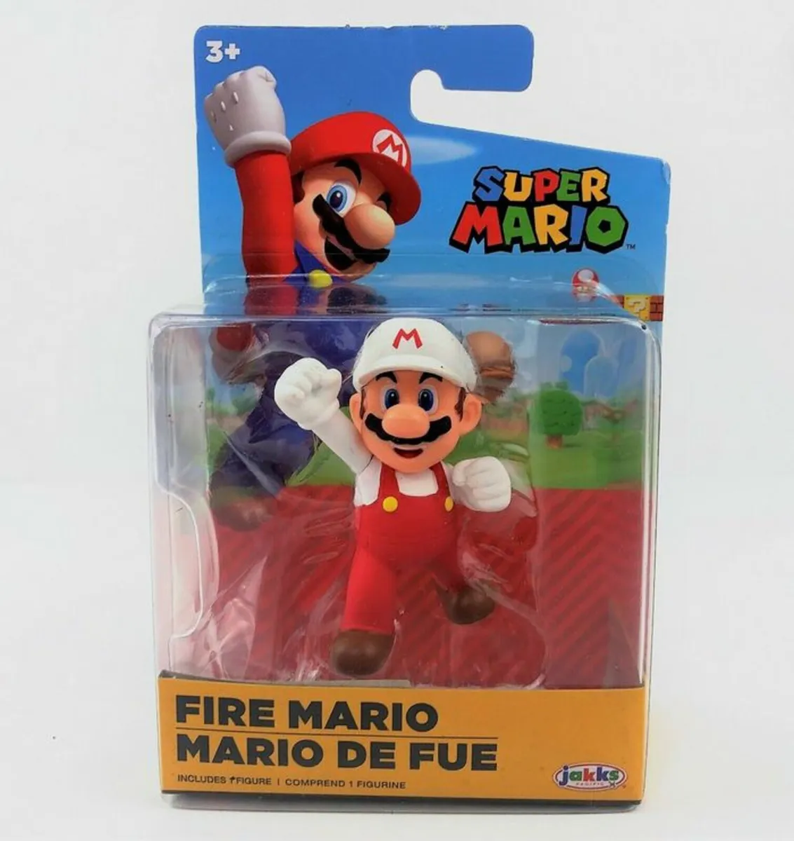 Super Mario Fire Mario Fist Bump 2.5 inch Figure - Image 3