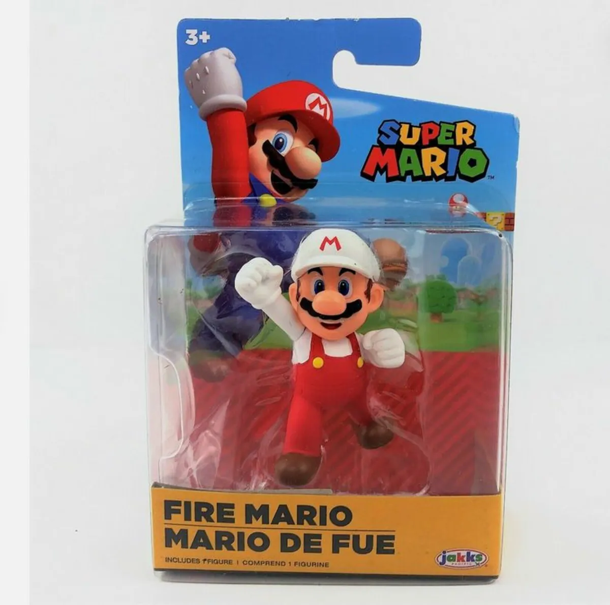 Super Mario Fire Mario Fist Bump 2.5 inch Figure - Image 4