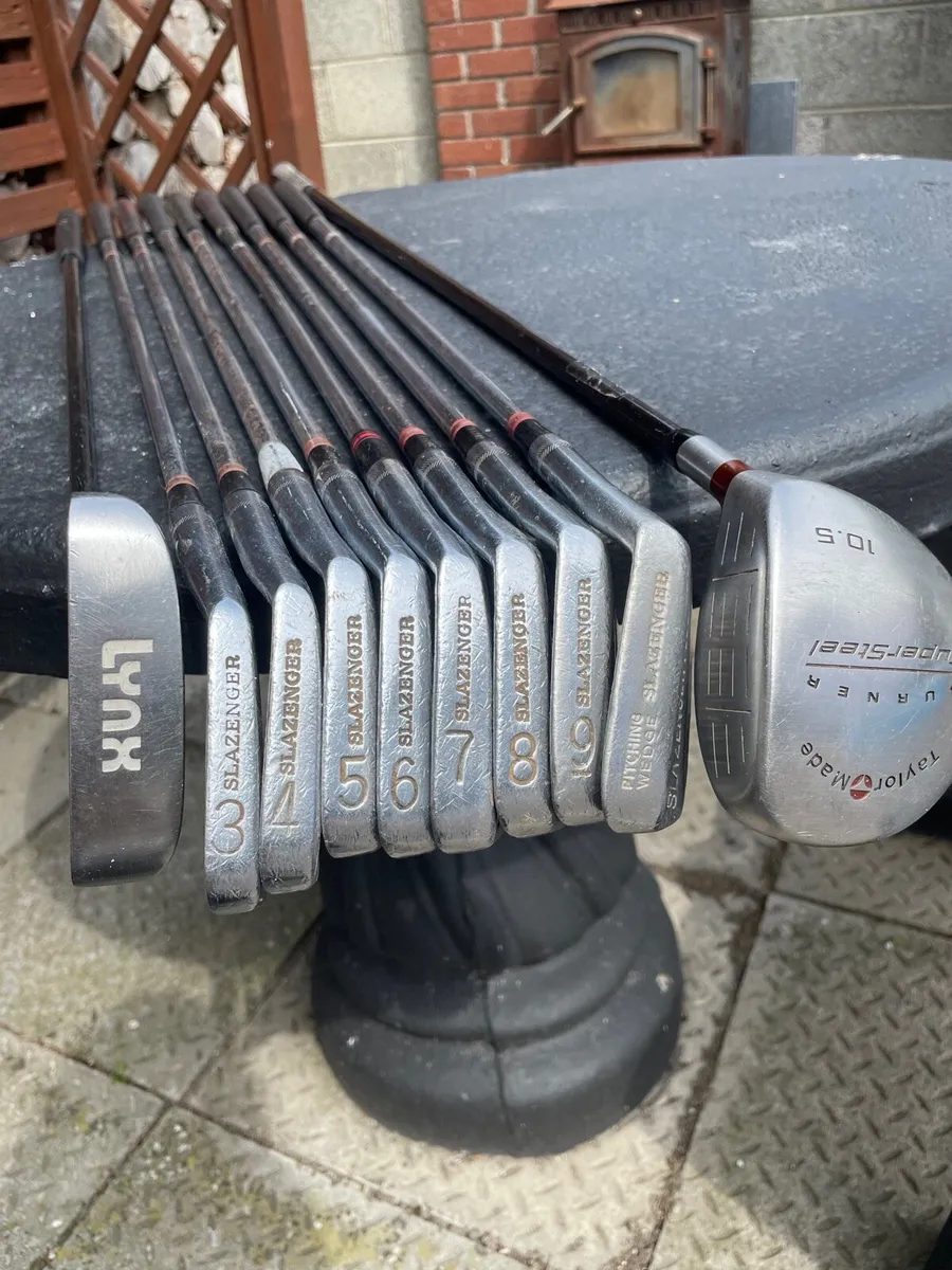 Full set of golf clubs and trolley - Image 4