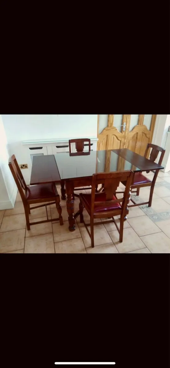 Antique table and chairs - Image 2