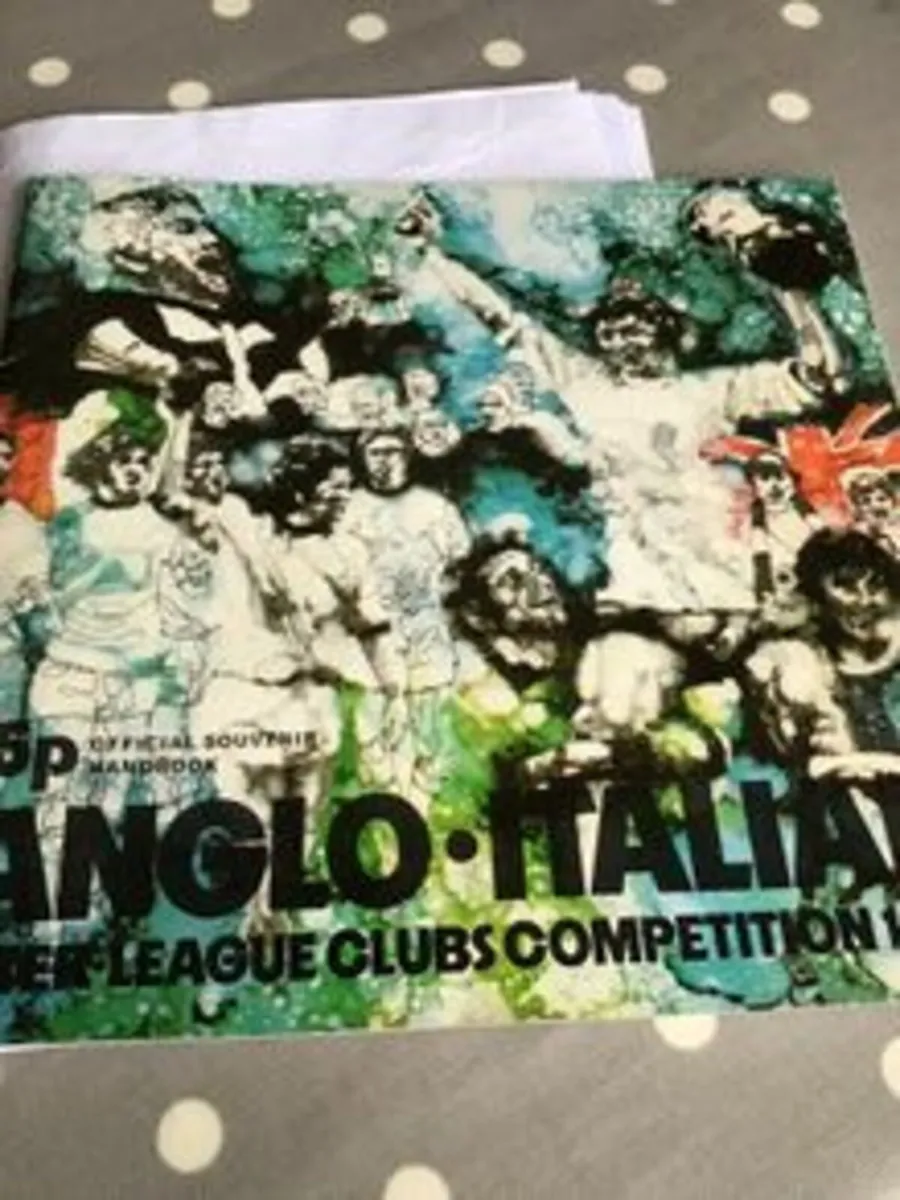 Rare Official Souvenir Handbook- 1973 Anglo Italia
