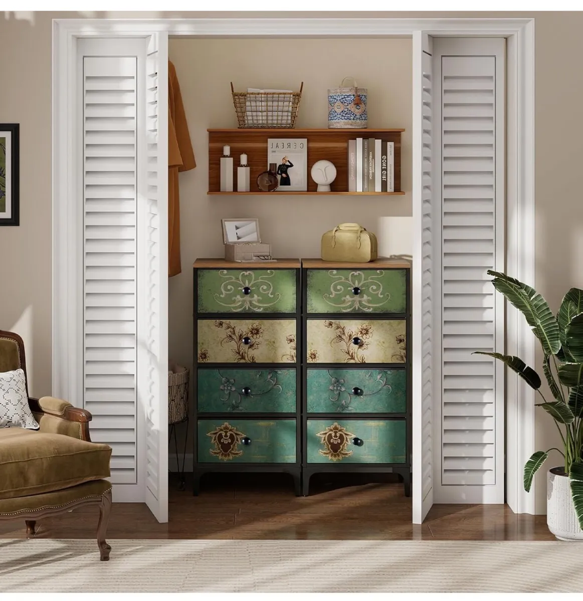 Chest of Drawers, Slim Bedroom Furniture with 4 Dr - Image 4