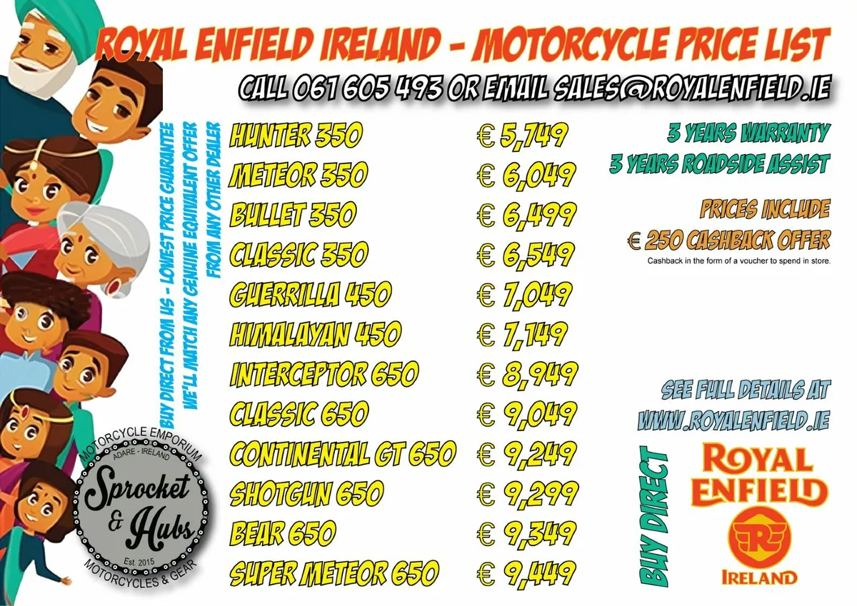 😍ROYAL ENFIELD IRELAND DIRECT - PRICE LIST😍 - Image 1