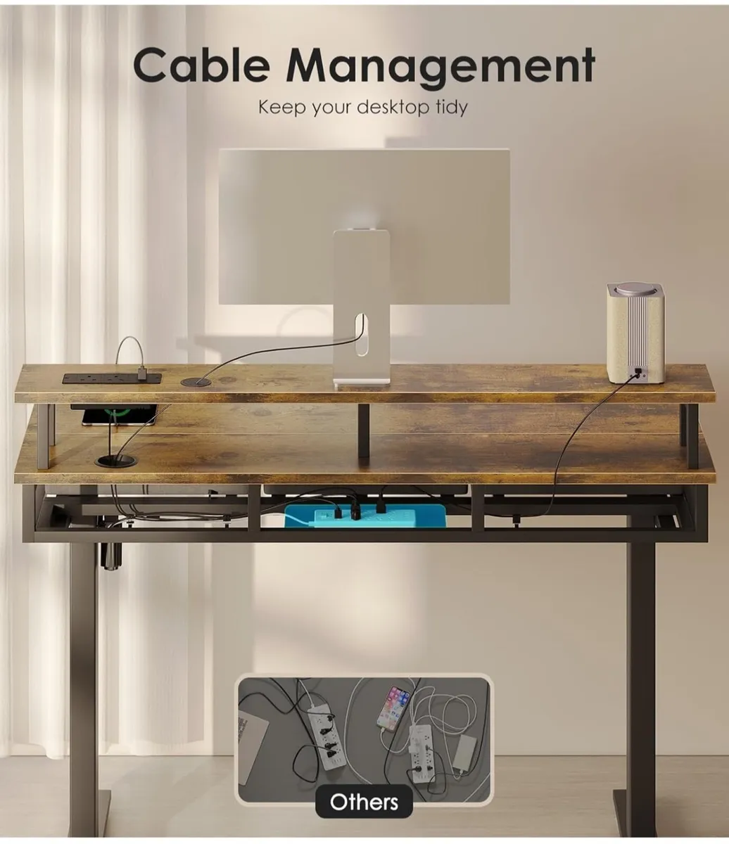 Electric Standing Desk, 120 x 54cm Height Adjustab - Image 3