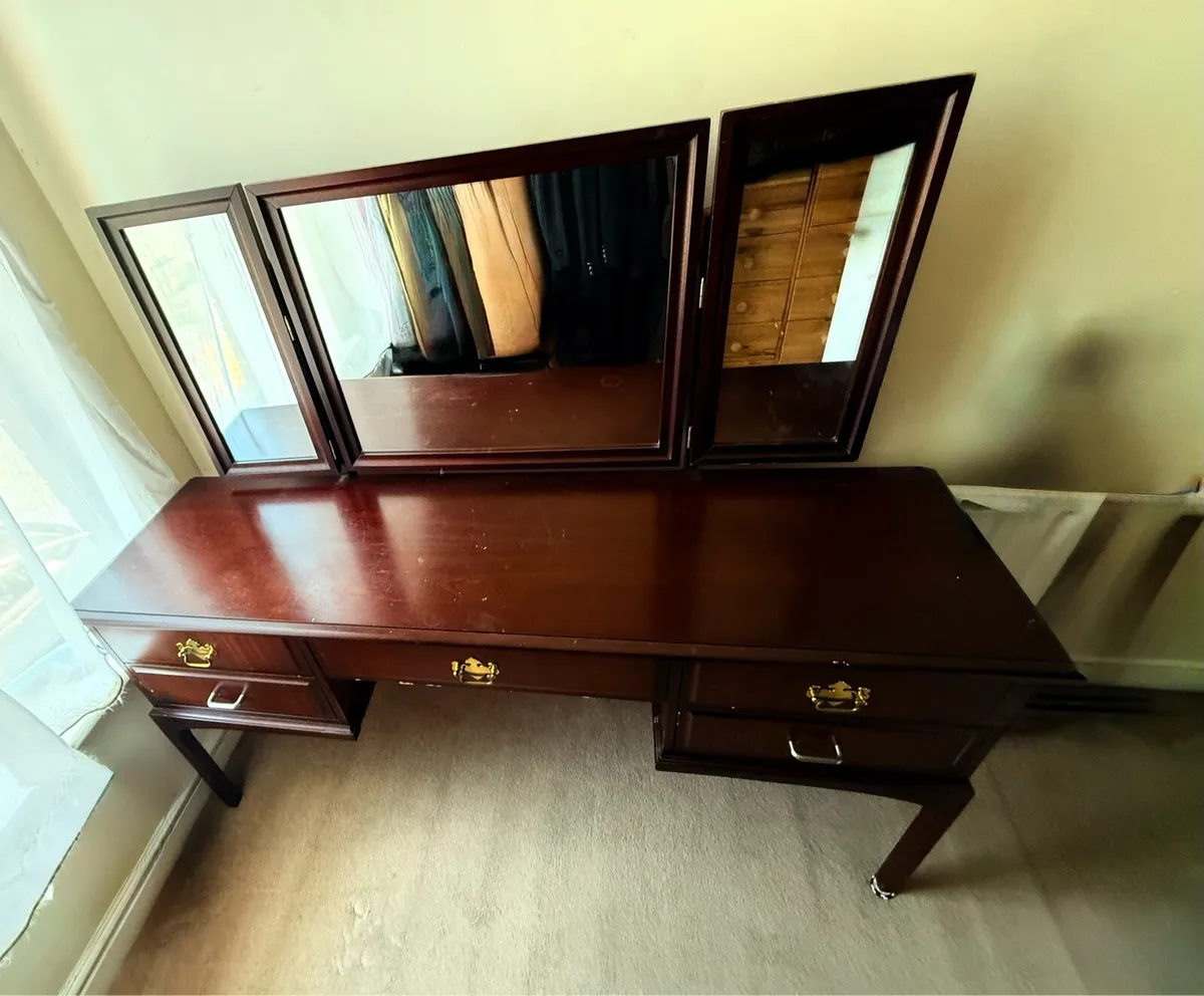 Vintage wooden vanity table