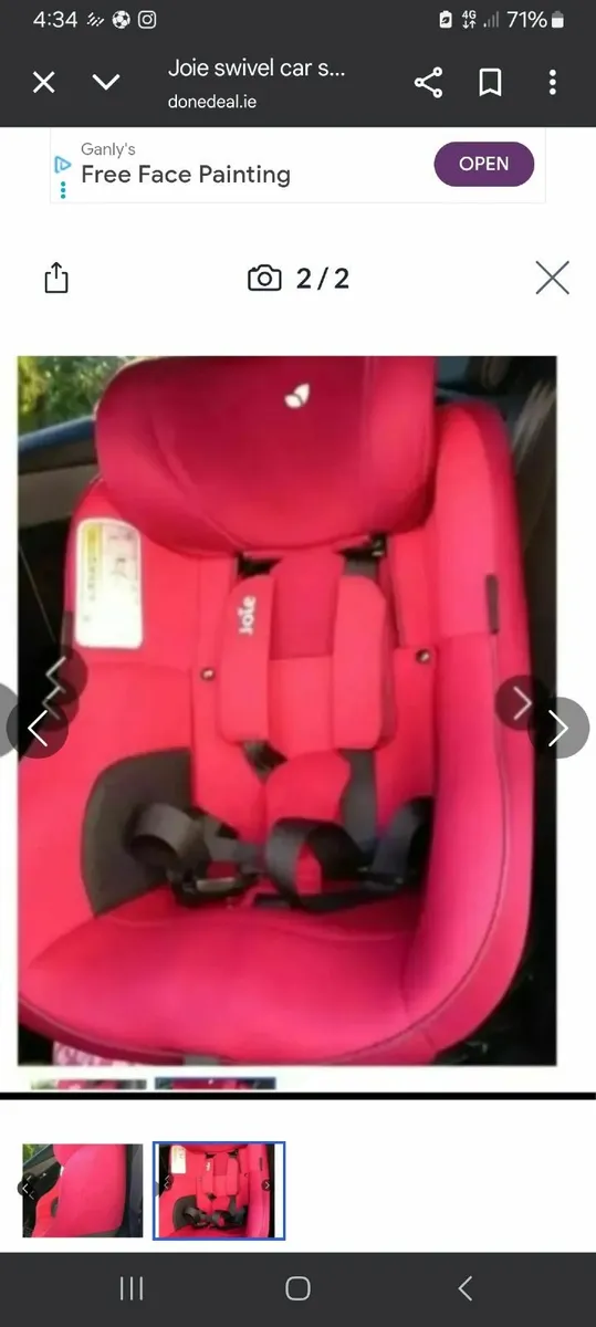 Joie 360° swivel car seat - Image 1